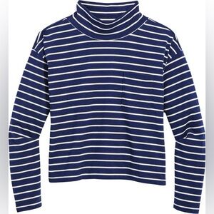 Vineyard Vines Jamestown Relaxed Fit Striped Organic Cotton Top L Chest Pocket